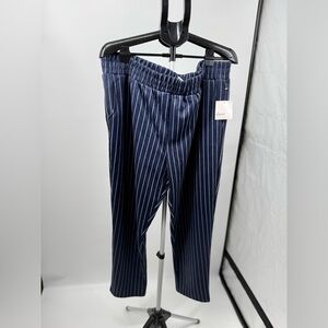 Classic Concepts Pinstripe women Pants Blue & Gray NWT Sz 3X Casual